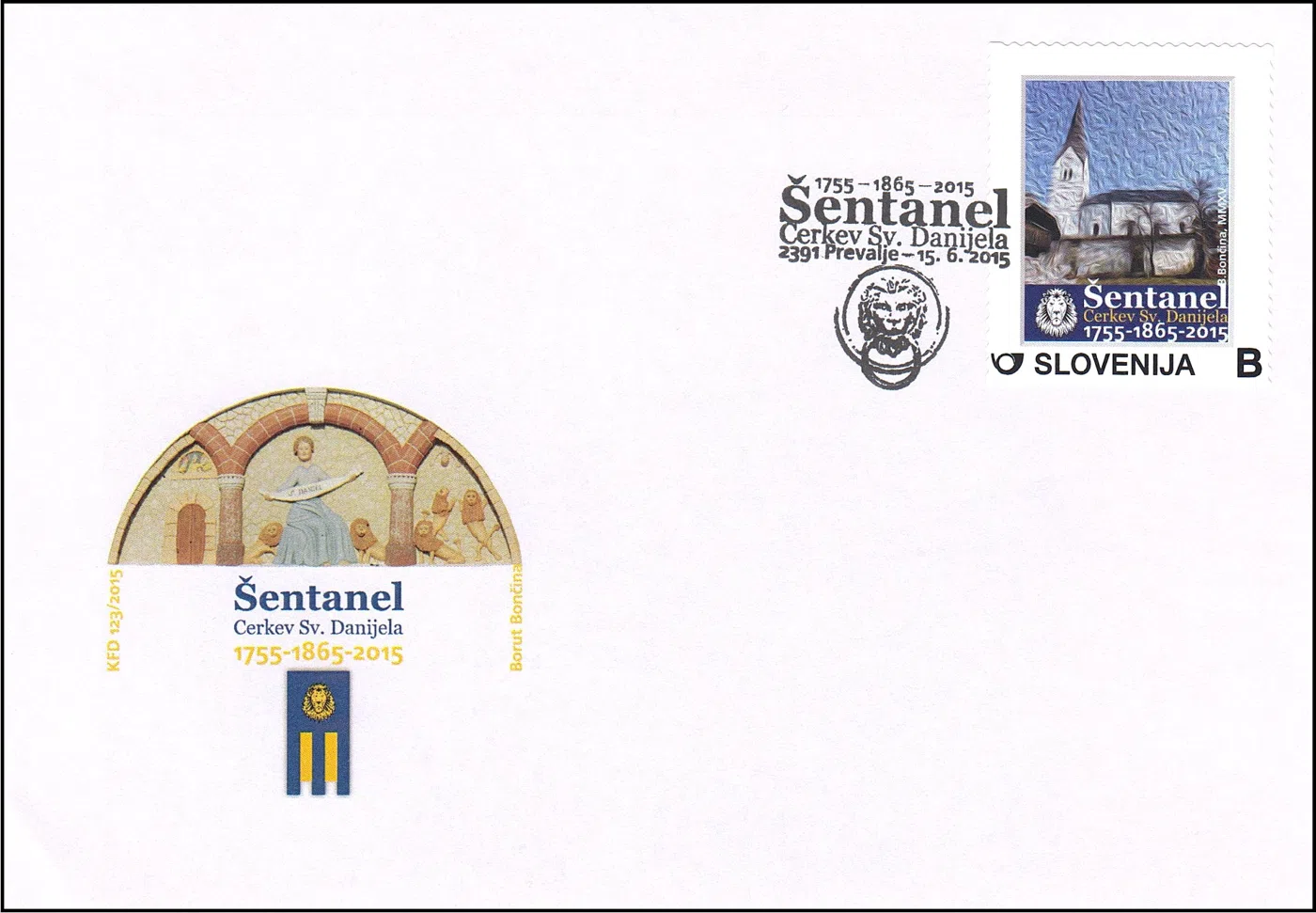ŠENTANEL CERKEV SV. DANIJELA 1755 - 1865 - 2015